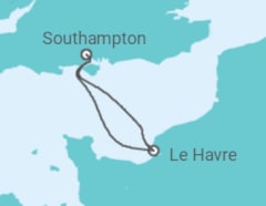 Reiseroute der Kreuzfahrt  Frankreich - Royal Caribbean