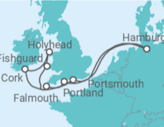 Reiseroute der Kreuzfahrt  Italien, Spanien, Portugal, Puerto Rico - MSC Cruceros