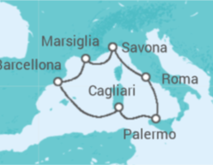 Reiseroute der Kreuzfahrt  Weihnachtsreise auf der Ostsee ab Kiel 1 - AIDA