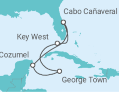 Reiseroute der Kreuzfahrt  Alaska - Holland America Line