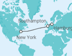 Reiseroute der Kreuzfahrt  Vereinigtes Königreich - Cunard