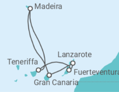 Reiseroute der Kreuzfahrt  Kanaren - Costa Cruceros