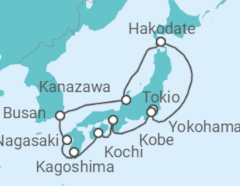 Reiseroute der Kreuzfahrt  Japan, Südkorea Alles Inklusive - Costa Kreuzfahrten