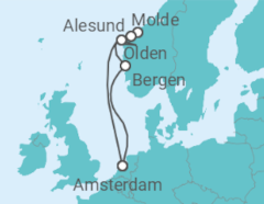 Reiseroute der Kreuzfahrt  Norwegen Alles Inklusive - Celebrity Cruises