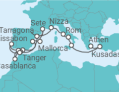 Reiseroute der Kreuzfahrt  Türkei - Celestyal Cruises