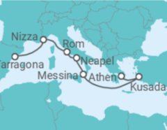 Reiseroute der Kreuzfahrt  Türkei - Celestyal Cruises