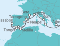 Reiseroute der Kreuzfahrt  Türkei - Celestyal Cruises