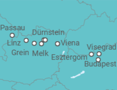 Reiseroute der Kreuzfahrt  Von Kiel über die Azoren in die Dom. Republik - AIDA