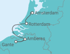 Reiseroute der Kreuzfahrt  Westeuropa-Highlights ab Hamburg 1 - AIDA