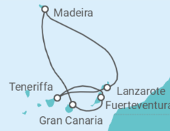 Reiseroute der Kreuzfahrt  Kanaren - Costa Kreuzfahrten