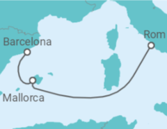 Reiseroute der Kreuzfahrt  Spanien - MSC Cruceros