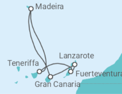 Reiseroute der Kreuzfahrt  Kanaren - Costa Cruceros