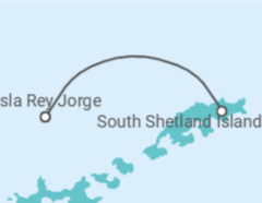 Reiseroute der Kreuzfahrt  King George Island to King George Island - Silversea