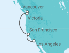 Reiseroute der Kreuzfahrt  Alaska - NCL Norwegian Cruise Line