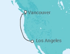 Reiseroute der Kreuzfahrt  Alaska - Royal Caribbean