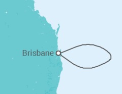 Reiseroute der Kreuzfahrt  Australien - Royal Caribbean