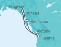 Reiseroute der Kreuzfahrt  Inside Passage (Roundtrip Seattle) - Princess Cruises