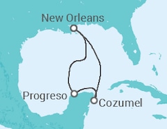 Reiseroute der Kreuzfahrt  5 DAY WESTERN CARIBBEAN CRUISE - Carnival Cruise Line