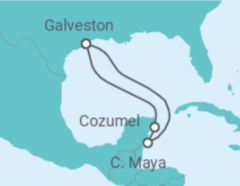 Reiseroute der Kreuzfahrt  Mexiko - Royal Caribbean
