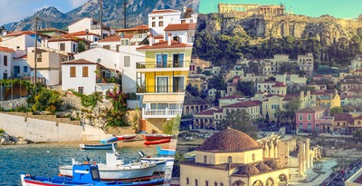 Athen und Samos mit dem Flugzeug