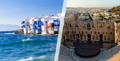 Athen und Mykonos mit dem Flugzeug