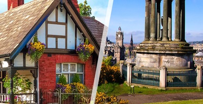 Dublin und Edinburgh mit dem Flugzeug