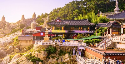 Von Seoul nach Busan und Chungju, Besuch eines buddhistischen Tempels, DMZ und Seorak-Berg