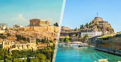 Athen, Kreta und Korfu mit dem Flugzeug