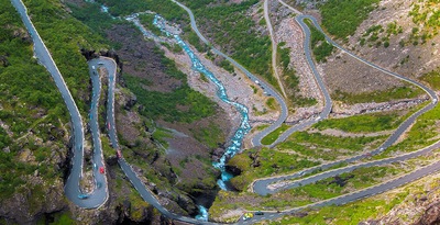 Route durch die Norwegischen Fjorde