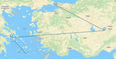 Istanbul, Kappadokien, Athen und Santorini