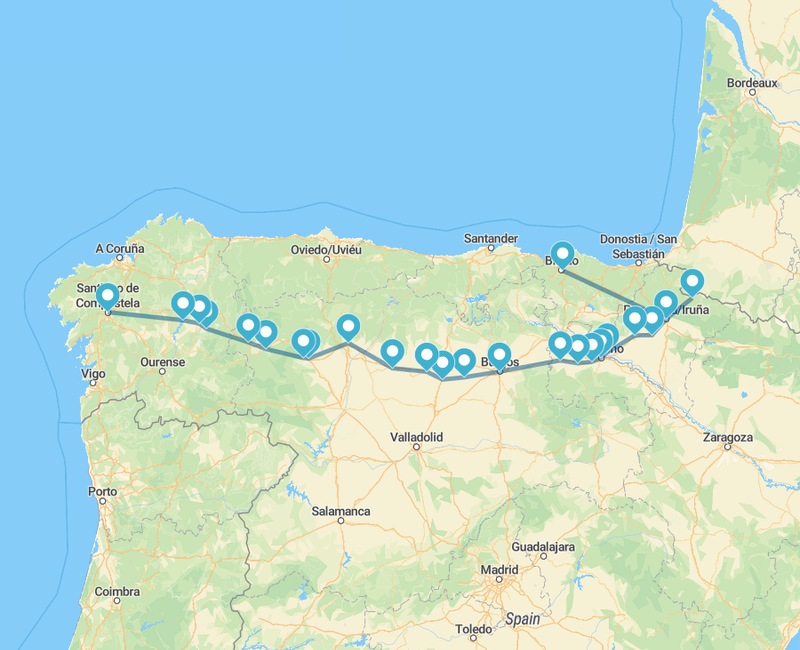 Jakobsweg Von Bilbao Nach Santiago De Compostela